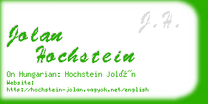 jolan hochstein business card